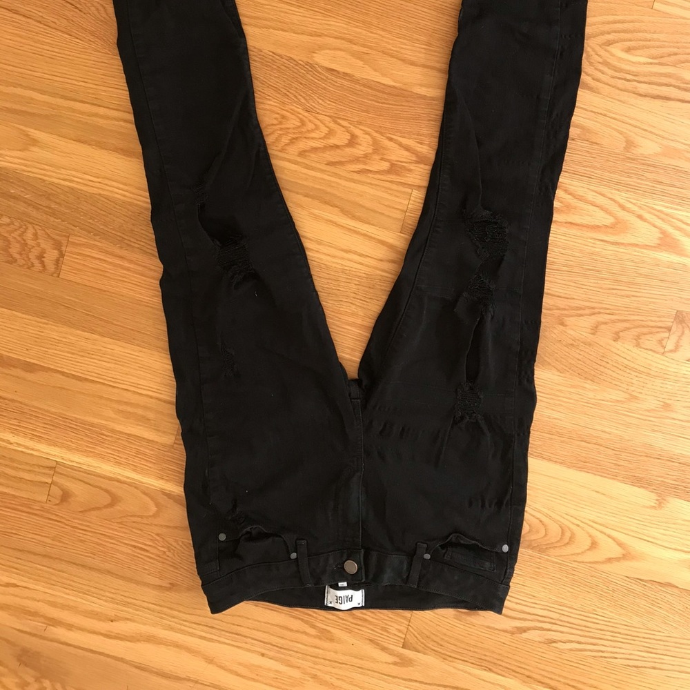 distressed black jeans